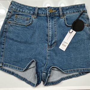 Amuse Society You And Me Denim Shorts Blue Stretch Shorts Sz 28